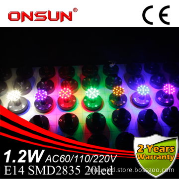Manufacture E14 IP44 16 led AC24V SMD2835 Landscape lighting park decoration e14 cabochon turbo cover led amusement light